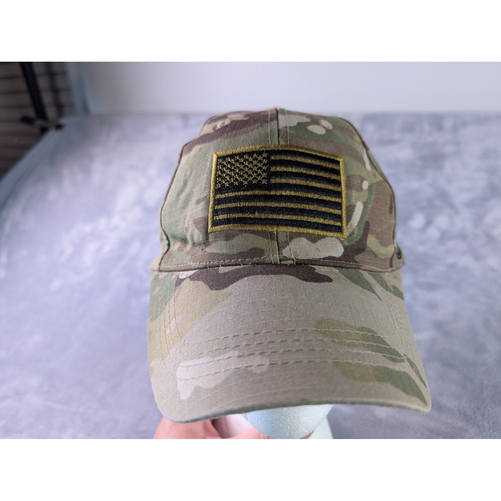 Voodoo Tactical Multicam Camouflage American Flag Patch Adjustable Baseball Hat